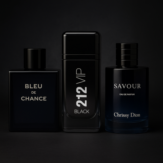 Perfumes X3 Bleu de chance / 212 Vip black party men / Savour