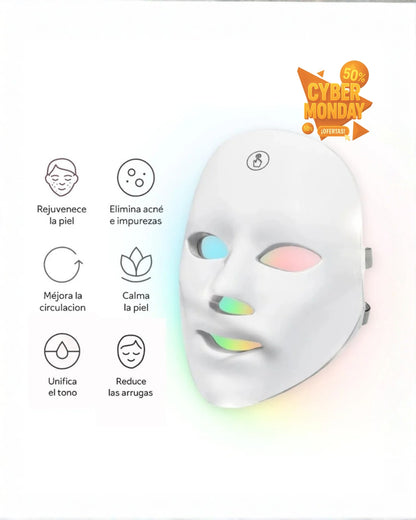 🎉MÁSCARA OMEX 7 EN 1 CON FOTOTERAPIA Y ¡GRATIS! 🎁 MASAJEADOR FACIAL